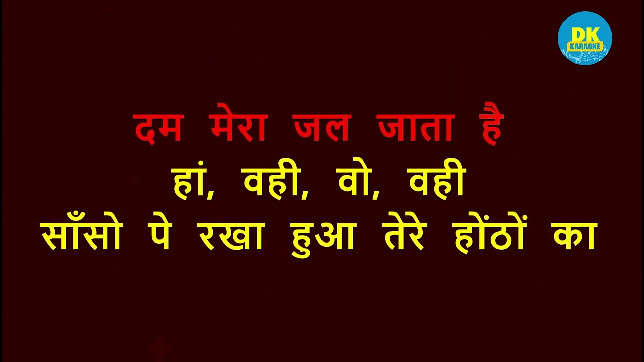 Raat Ka Nasha Abhi | Ashoka | Hindi Karaoke With Lyrics