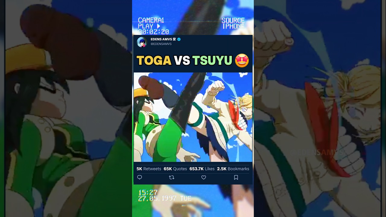 TOGA CONTRE TSUYU 😱☠️  | #myheroacademia #edit #amv #mha #bnha