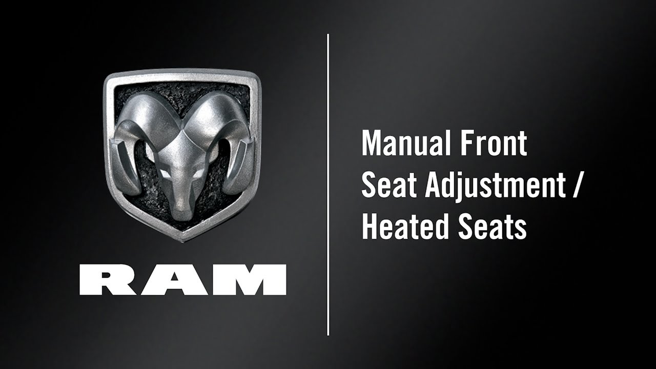 Front seat adjustment - manual