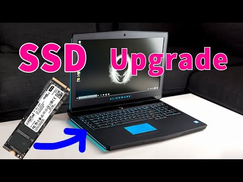 How to upgrade Alienware laptop with SSD drive - YouTube