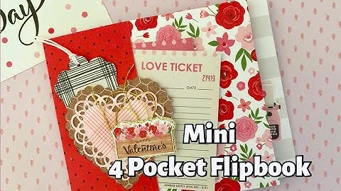 💗 Mini 4 Pocket Flipbook 💗 Flatmail/Junk Journal/Mini Album/Ephemera or Folio Folder IDEA