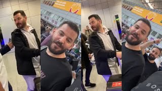 حسام جنيد يتعرض لموقف محرج خلال تواجده في المانيا وظهر في فيديو يعلق فيه انا ما خصني بالسياسة