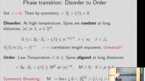 The Role of Symmetry in Phase Transitions - Tom Spencer