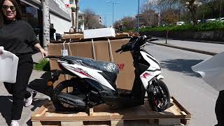 unboxing small scooter DAYTONA FLERT 125cc model 2024