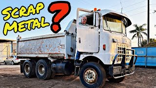 SCRAPPED! Old Caterpillar V8 Diesel Dump Truck - Will it Run & Work?