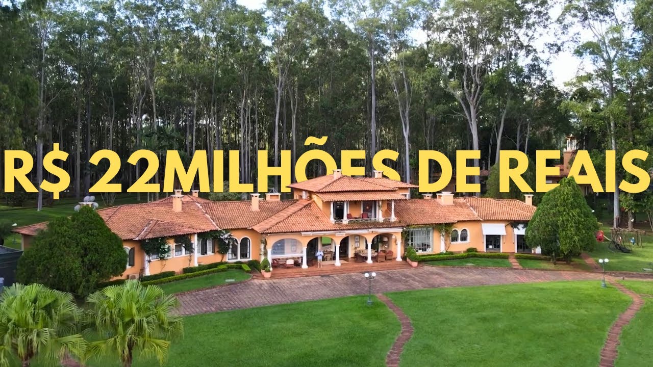 R$23MM MANSÃO CLÁSSICA NA FAZENDA- 830.000M²- 8 SUÍTES- PORTEIRA FECHADA-70KM DE RIB PRETO/SP