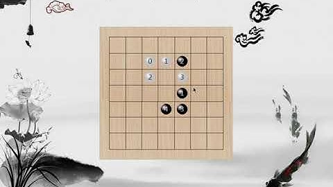 AI first manwin Gomoku    man black vs ab agent white