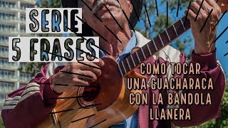Video thumbnail of "Serie 5 Frases: Como tocar una Guacharaca con la bandola llanera"