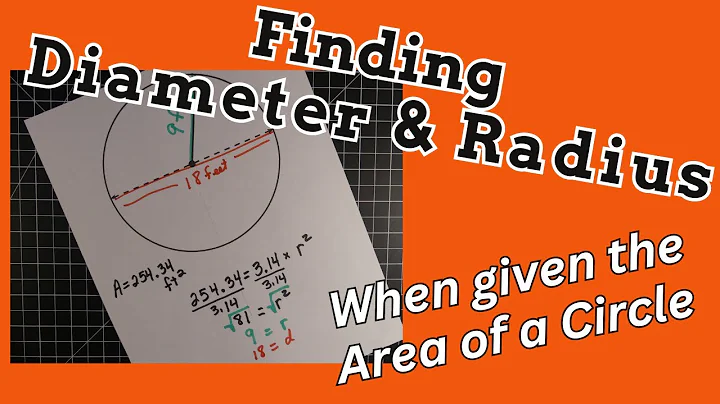 Finding the Radius and Diameter when given the Area of a Circle