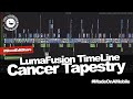Cancer Tapestry – 34 minutes in 34 seconds – The Lumafusion timeline