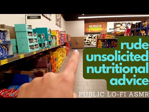 public ASMR | Rude Unsolicited Nutritional Advice In ALDI 🧐 - Tapping, Scratching - Walk-Through😊😋