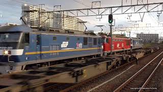 JR貨物　3重単の単1480ﾚは押し太郎兄弟によりサンドウィッチ EF210 305号機+EF510 20号機+EF210 301号機 《被っています》（R2.9.27)