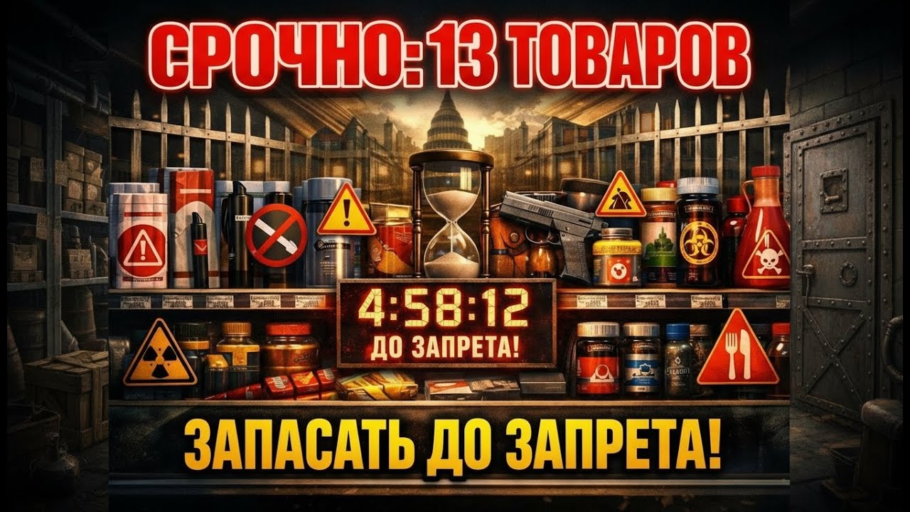 СРОЧНО: 13 товаров, которые нужно ЗАПАСАТЬ до ЗАПРЕТА