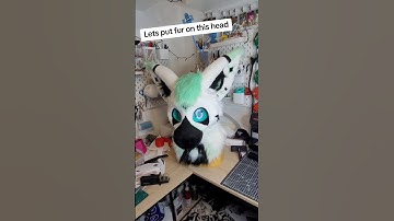 Furring a fursuit head #furry #fursuitmaker