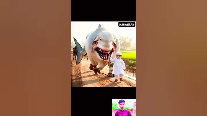 bull make a shark ai video  #ai #cow #babyshorts #bull #animals #trendingshorts