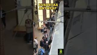 Antwerp Central Station During Peak Hours #eurostar #trainstation #shorts