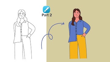 How to Color Sketch Digitally in Infinite Design App Tutorial ( part 2 )