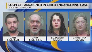 Suspects arraigned in child endangering case