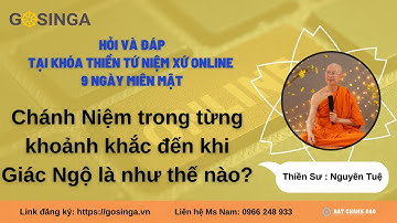 Chánh Niệm trong từng khoảnh khắc đến khi Giác Ngộ là thế nào? - Thiền Tứ Niệm Xứ