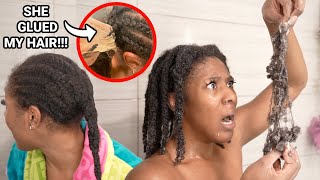 2 MONTH DOOKIE BRAIDS ROUTINE!! UNPROFESSIONAL AF WEDDING HAIRSTYLIST RUINED MY NATURAL HAIR?!!