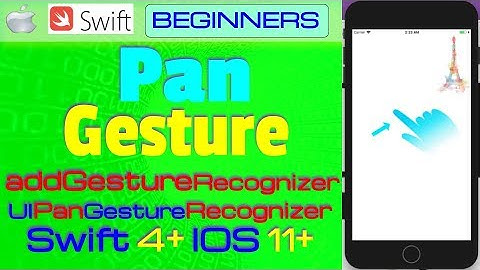 IOS 11+, Swift 4+, Beginners, Tutorial : Pan Gesture Tutorial   ( UIPanGestureRecognizer )