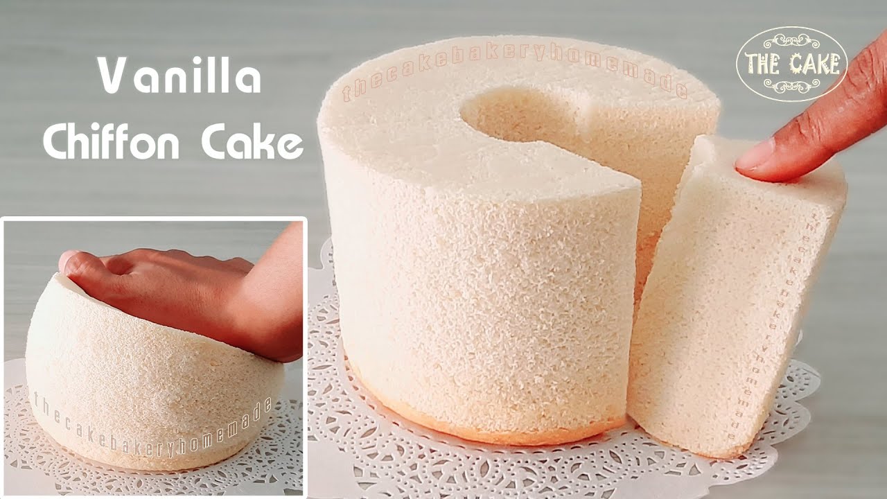 Vanilla Chiffon Cake Recipe / Fluffy / Moist : ชิฟฟ่อนวานิลลา : By The Cake