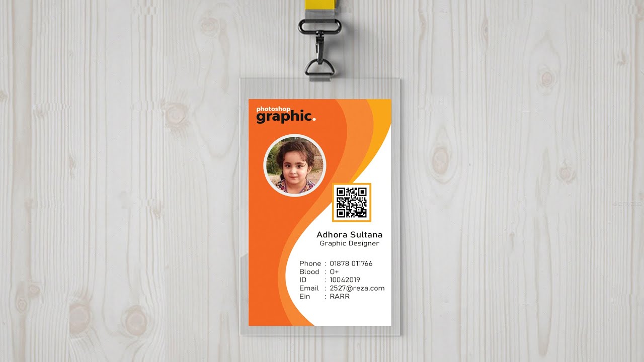 Vertical id card template psd free download - akppi