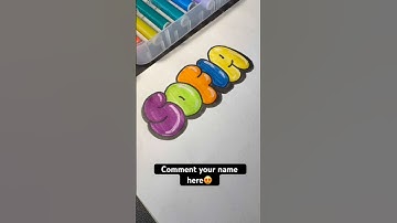 HOW TO DRAW BUBBLE LETTERS✏️ #short #art #fyp #drawing #tutorial #viral #foryou
