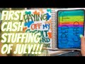 Cash Stuffing #1 of JULY! ~sinking funds, savings challenge, & cash envelopes~ Inconsistent Income~