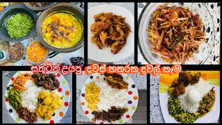 දවස් හතරක මගේ ගෙදර දවල් කෑම️/Lunch Menu Ideas / මඤ්ඤොක්කා පොතු තෙම්පරාදුව/Fr.Diaries  ??