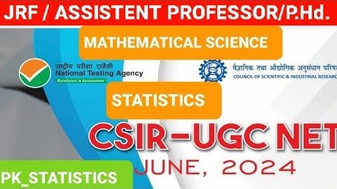 CSIR NET MATHEMATICAL SCIENCE @CSIR NET STATISTICS  @NET STATISTICS  @JRF STATISTICS @STATISTICS