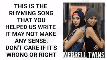 Merrell Twins - RHYMING SONG 3 (Lyrics)