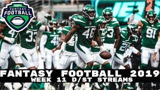 2019 Fantasy Football: Week 11 Defense Streams (D/ST Pickups)