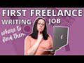 HOW TO FIND YOUR FIRST FREELANCE WRITING JOBS | find a freelance writing job from scratch