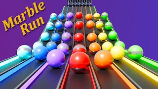 Marble Run Animation.Color Balls