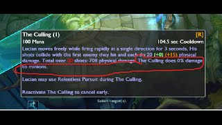 lucian ult bug or nerf 