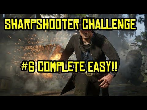 RED DEAD REDEMPTION 2 SHARPSHOOTER CHALLENGES #6 COMPLETE EASY WITH THIS TRICK/RDR2 TIPS AND TRICKS
