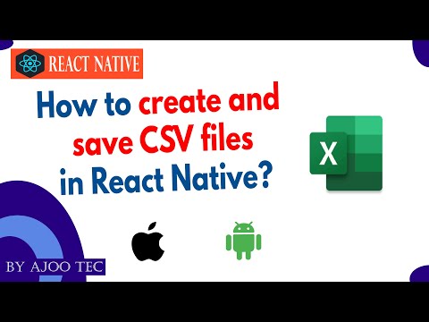 How to create and save CSV files in React Native? || in Hindi