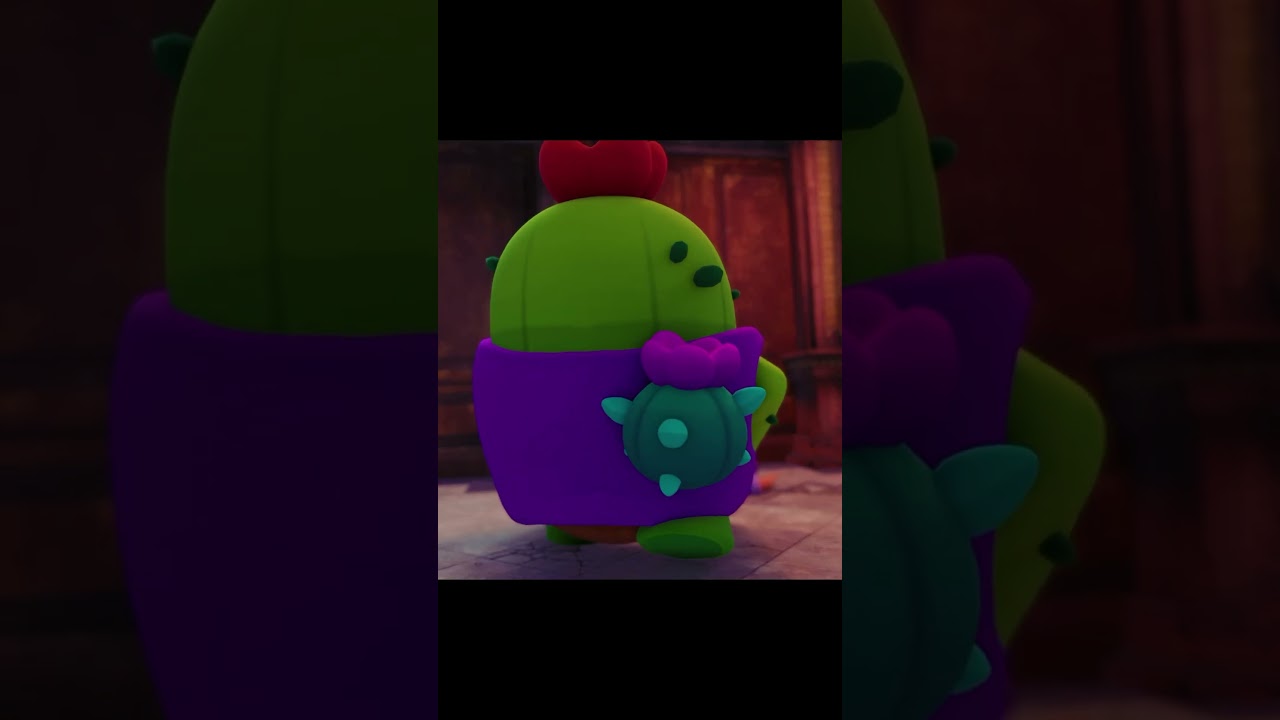 Spike save # #3danimation #brawlstars #gaminghorror #shelly #spike #animation #noai