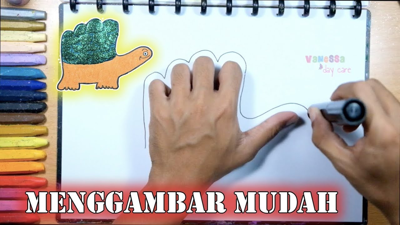 Menggambar Mudah Untuk Anak Sd Pakai Jari Tangan Cara Menggambar