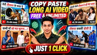 How to Make Long AI Videos for FREE | 15-Minute Videos from 1 Prompt with Copy-Paste | AI Automat...