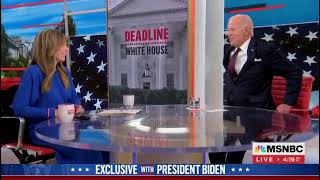 Durante una entrevista en vivo, Joe Biden se levanta y se retira del set