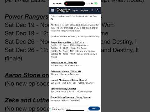 ABC Kids Disney Channel Disney XD December 2009 Premieres