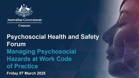 Commonwealth Work Health and Safety (Managing Psychosocial Hazards at Work) Code of Practice 2024