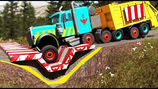 Cars vs Upside Down Speed Bumps #100 | BeamNG.DRIVE