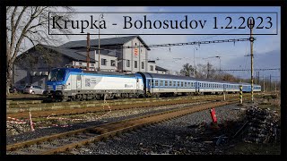 Vlaky Krupka - Bohosudov 1.2.2023