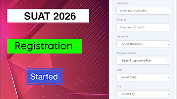 SUAT 2026 Registration Started | SUAT 2026 Application form | MDE