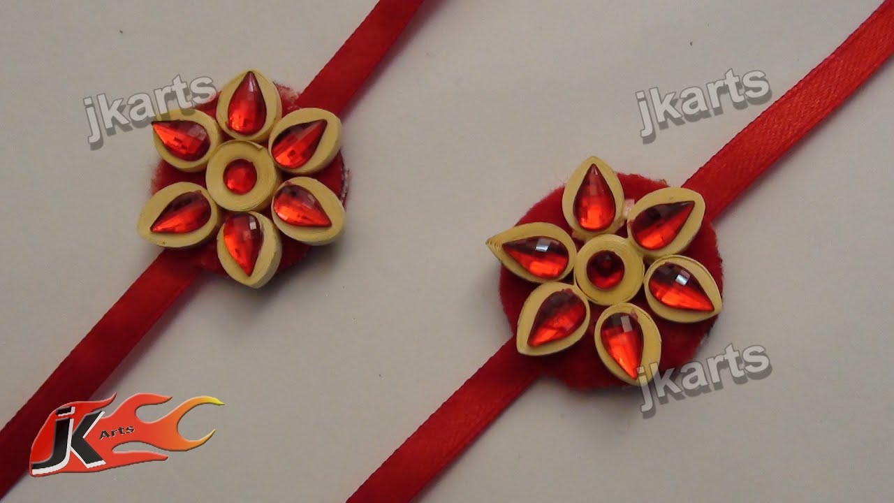 Simple Paper Rakhee DIY Paper Quilling Rakhi for Raksha Bandhan | How to make | JK Arts 248 ...