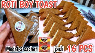 BERAWAL BUAT HANTARAN MALAH BANJIR ORDERAN!! RESEP ROTI BOY TOAST 2 SACHET KOPI JADI 16 PCS