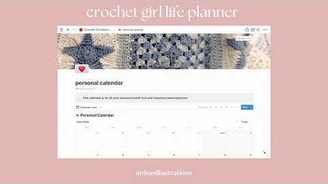 Aesthetic Crochet Girl Life Planner Notion Template Tour 🧶💗 | anisasillustrations